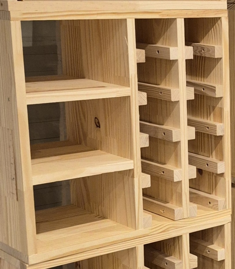 2 Étagères + 2 col. supports